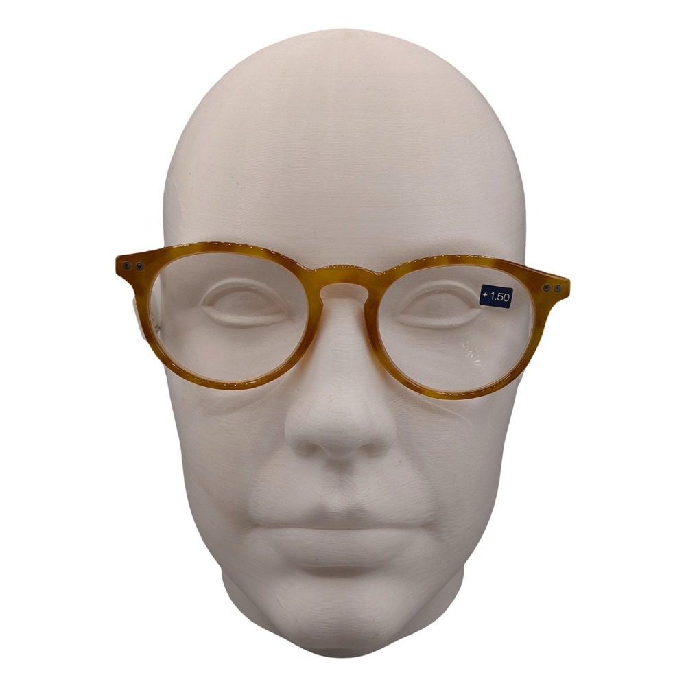 Peepers Brain Trust Reading Glasses Honey Tortoise +1.50 Round Blue Light Focus
